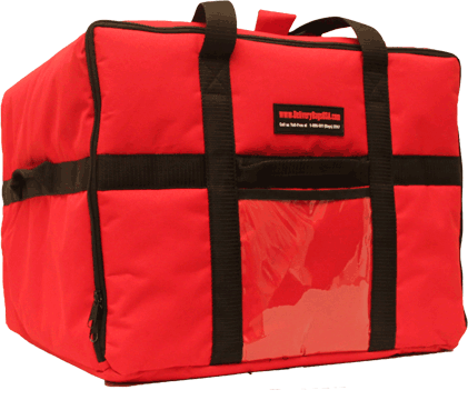 PB1010-1618-RED Jumbo Pizza Delivery Bag (Red)
